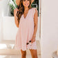 Lace Dresses With Pocket Summer Sleeveless Jacquard Cutout V-Neck Beach Dress