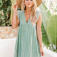 Lace Dresses With Pocket Summer Sleeveless Jacquard Cutout V-Neck Beach Dress